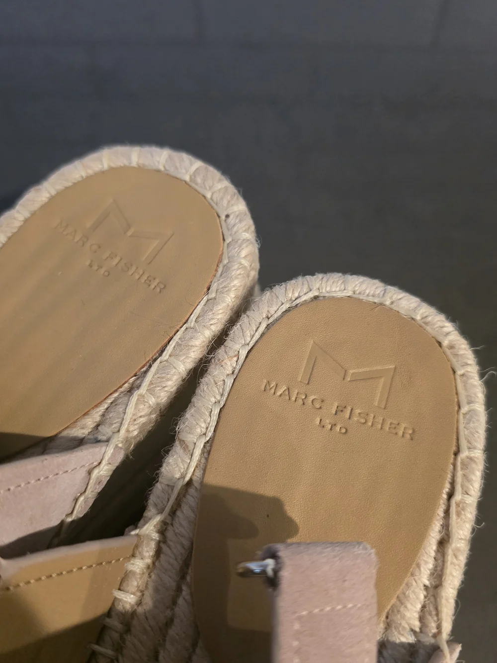 Marc Fisher Blush Pink Platform Espadrille Sandals